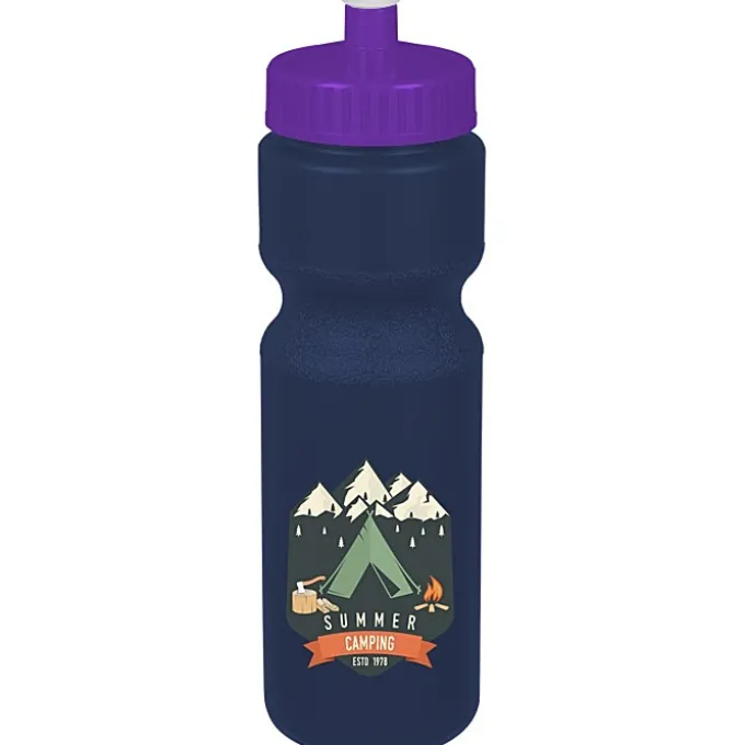 Sport Bottle with Push Pull Lid - 28 oz - Colors - Full Color