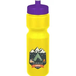 Sport Bottle with Push Pull Lid - 28 oz - Colors - Full Color