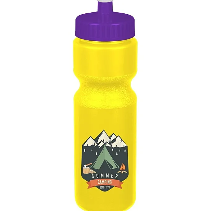 Sport Bottle with Push Pull Lid - 28 oz - Colors - Full Color