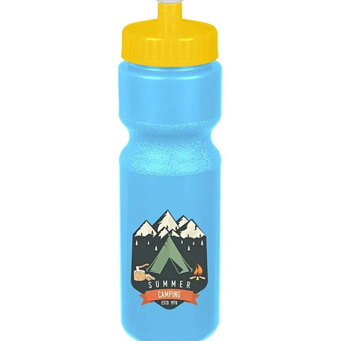 Sport Bottle with Push Pull Lid - 28 oz - Colors - Full Color