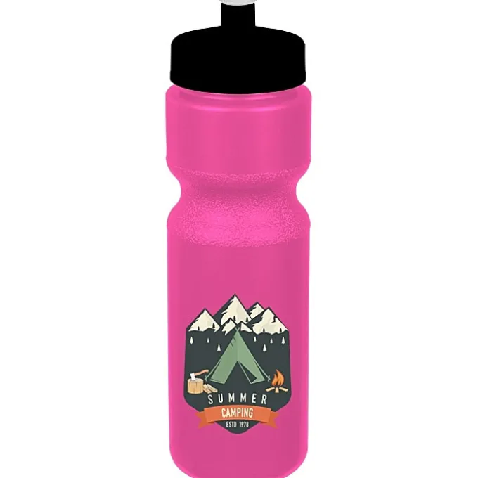 Sport Bottle with Push Pull Lid - 28 oz - Colors - Full Color