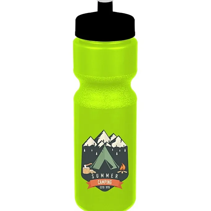 Sport Bottle with Push Pull Lid - 28 oz - Colors - Full Color