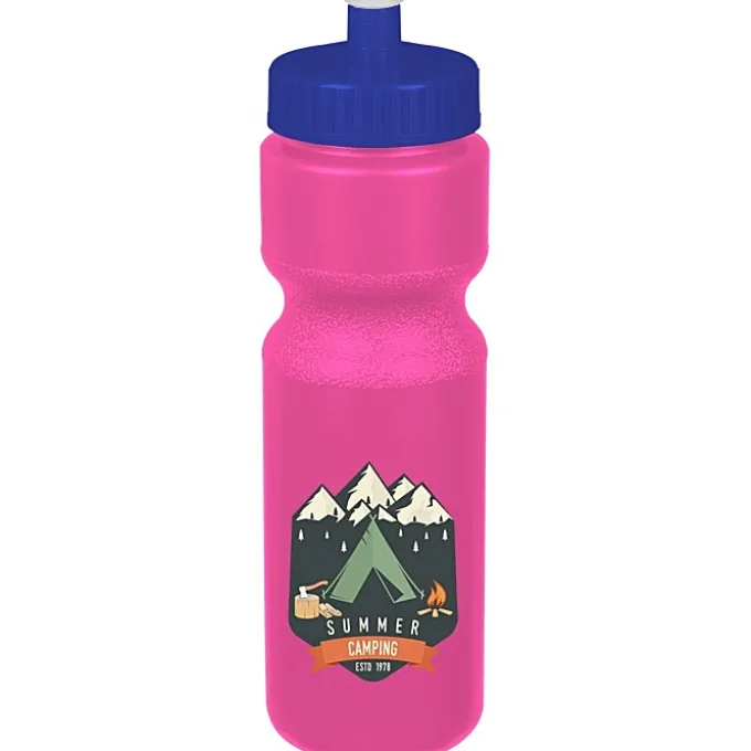 Sport Bottle with Push Pull Lid - 28 oz - Colors - Full Color