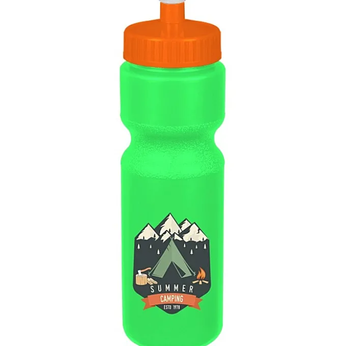 Sport Bottle with Push Pull Lid - 28 oz - Colors - Full Color