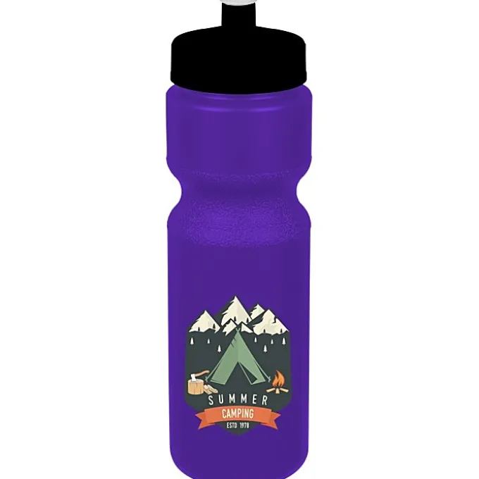 Sport Bottle with Push Pull Lid - 28 oz - Colors - Full Color