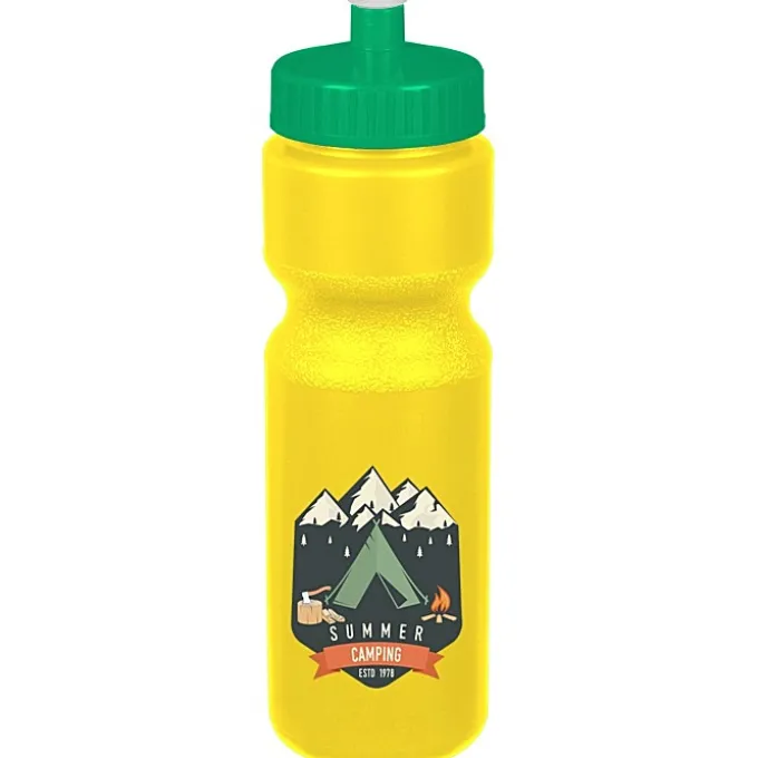 Sport Bottle with Push Pull Lid - 28 oz - Colors - Full Color