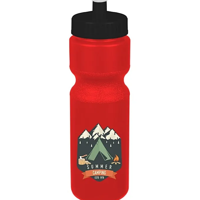 Sport Bottle with Push Pull Lid - 28 oz - Colors - Full Color