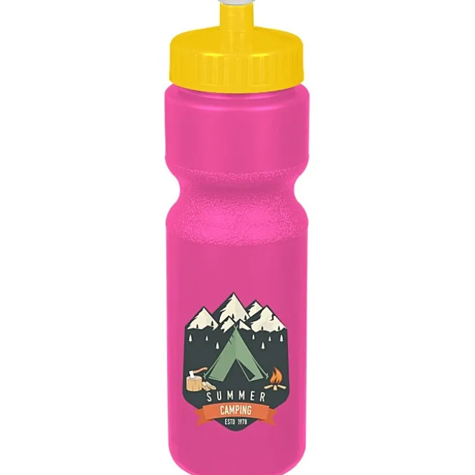 Sport Bottle with Push Pull Lid - 28 oz - Colors - Full Color