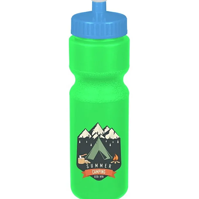 Sport Bottle with Push Pull Lid - 28 oz - Colors - Full Color