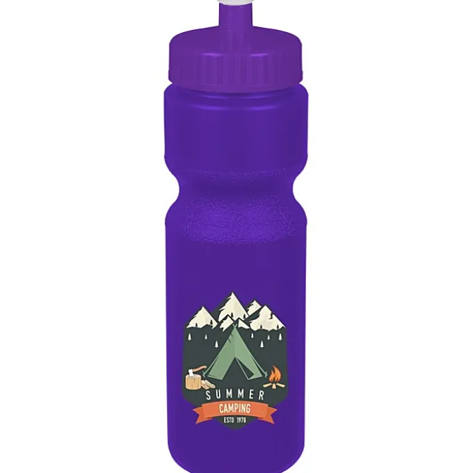 Sport Bottle with Push Pull Lid - 28 oz - Colors - Full Color