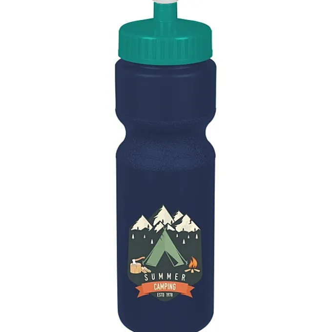 Sport Bottle with Push Pull Lid - 28 oz - Colors - Full Color
