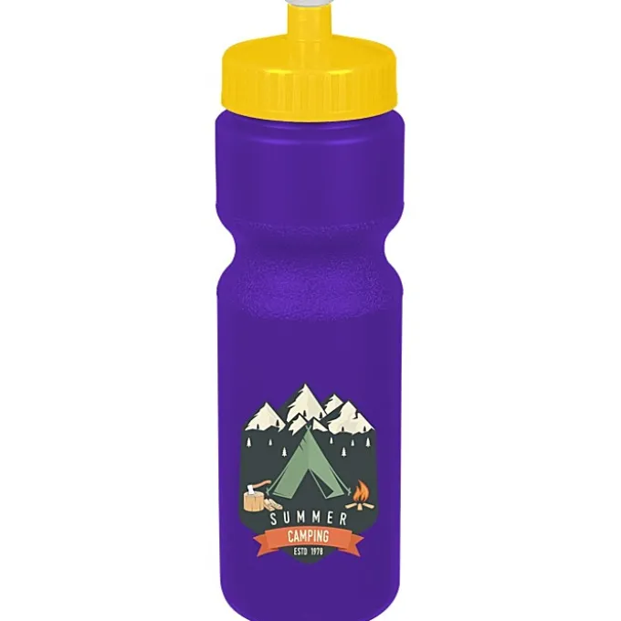 Sport Bottle with Push Pull Lid - 28 oz - Colors - Full Color