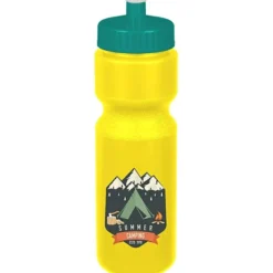 Sport Bottle with Push Pull Lid - 28 oz - Colors - Full Color