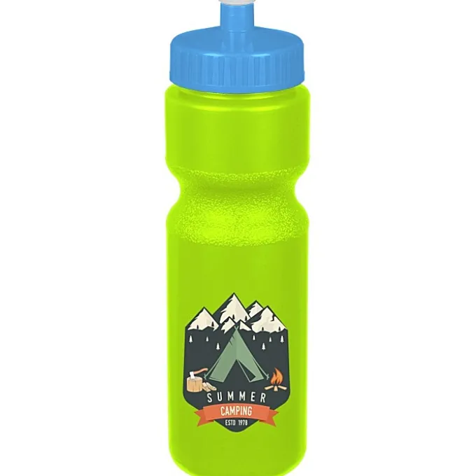 Sport Bottle with Push Pull Lid - 28 oz - Colors - Full Color