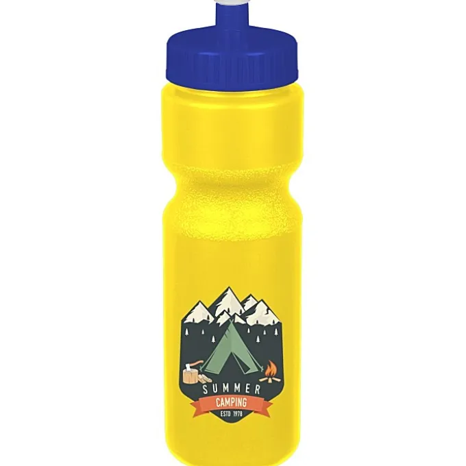 Sport Bottle with Push Pull Lid - 28 oz - Colors - Full Color