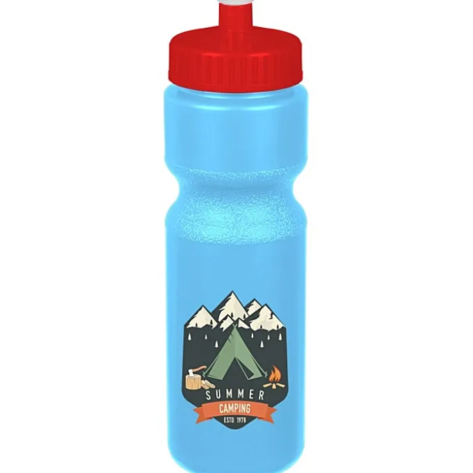 Sport Bottle with Push Pull Lid - 28 oz - Colors - Full Color