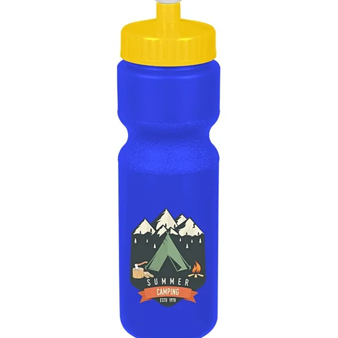 Sport Bottle with Push Pull Lid - 28 oz - Colors - Full Color