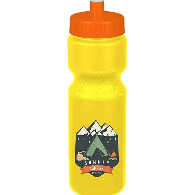 Sport Bottle with Push Pull Lid - 28 oz - Colors - Full Color