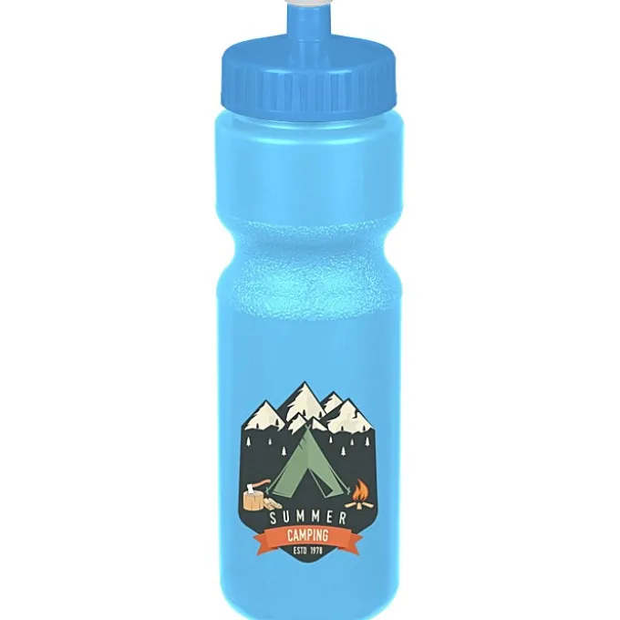 Sport Bottle with Push Pull Lid - 28 oz - Colors - Full Color