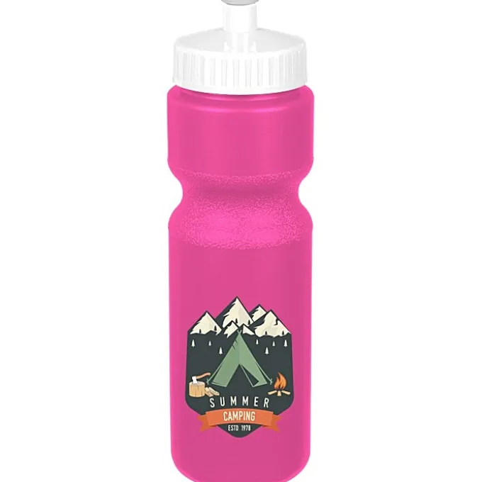 Sport Bottle with Push Pull Lid - 28 oz - Colors - Full Color