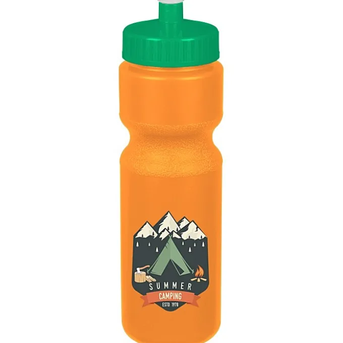 Sport Bottle with Push Pull Lid - 28 oz - Colors - Full Color