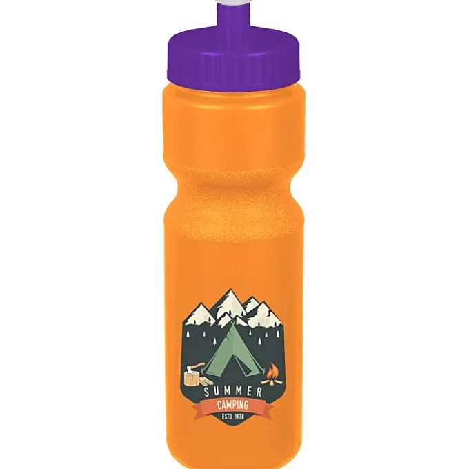 Sport Bottle with Push Pull Lid - 28 oz - Colors - Full Color