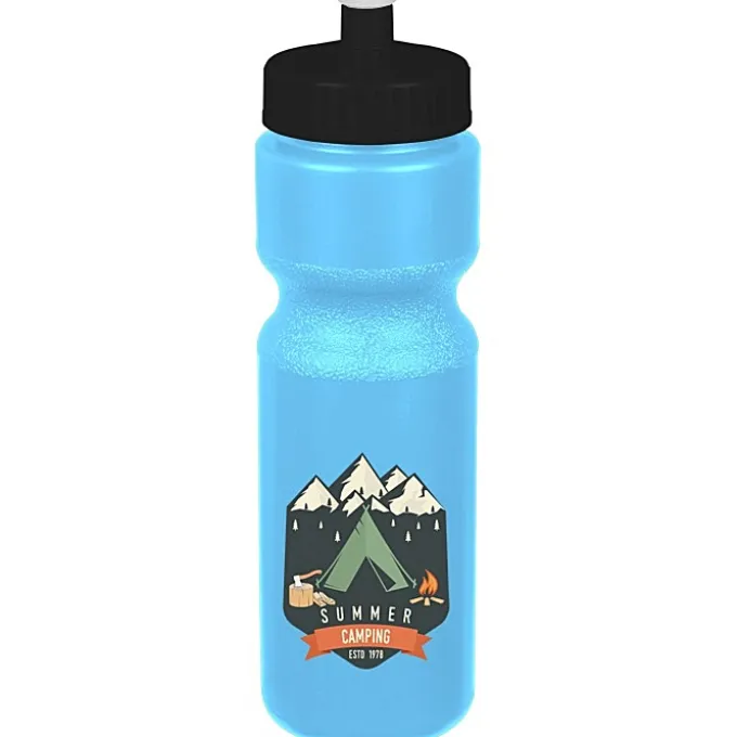 Sport Bottle with Push Pull Lid - 28 oz - Colors - Full Color