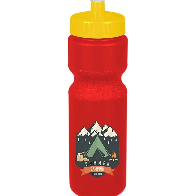 Sport Bottle with Push Pull Lid - 28 oz - Colors - Full Color
