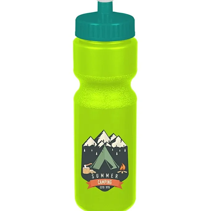 Sport Bottle with Push Pull Lid - 28 oz - Colors - Full Color