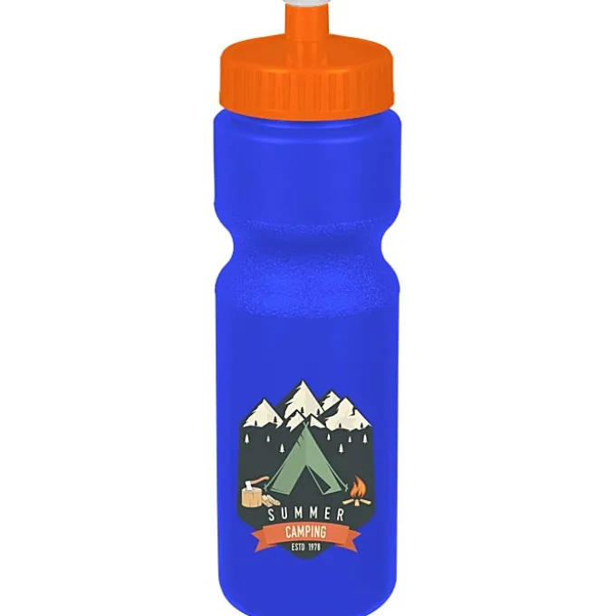 Sport Bottle with Push Pull Lid - 28 oz - Colors - Full Color