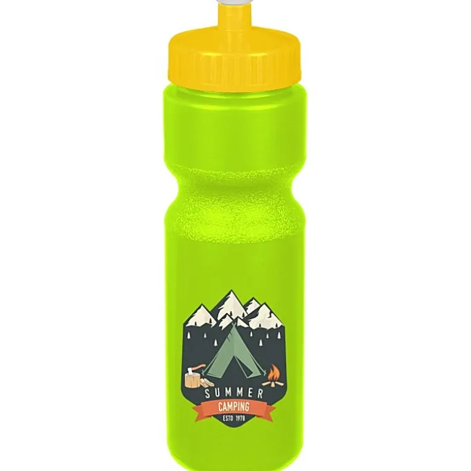Sport Bottle with Push Pull Lid - 28 oz - Colors - Full Color