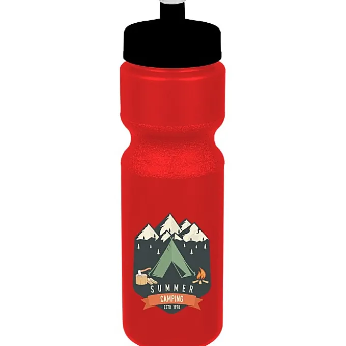 Sport Bottle with Push Pull Lid - 28 oz - Colors - Full Color