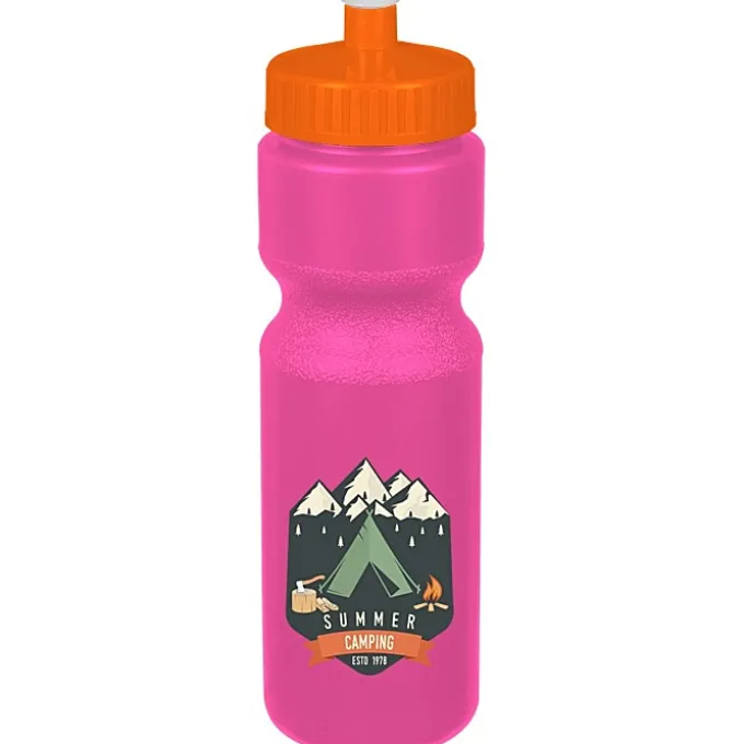 Sport Bottle with Push Pull Lid - 28 oz - Colors - Full Color