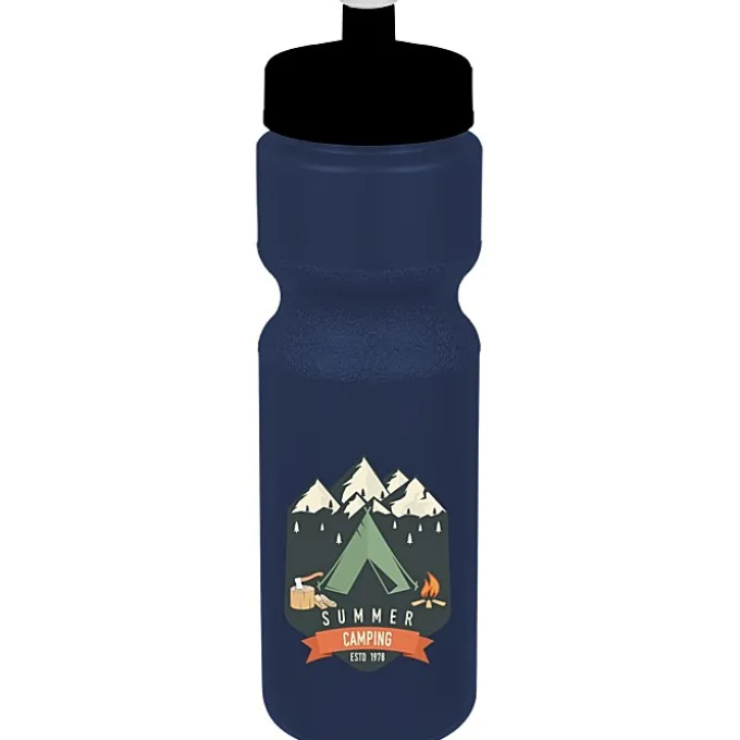 Sport Bottle with Push Pull Lid - 28 oz - Colors - Full Color