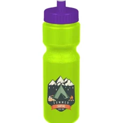 Sport Bottle with Push Pull Lid - 28 oz - Colors - Full Color