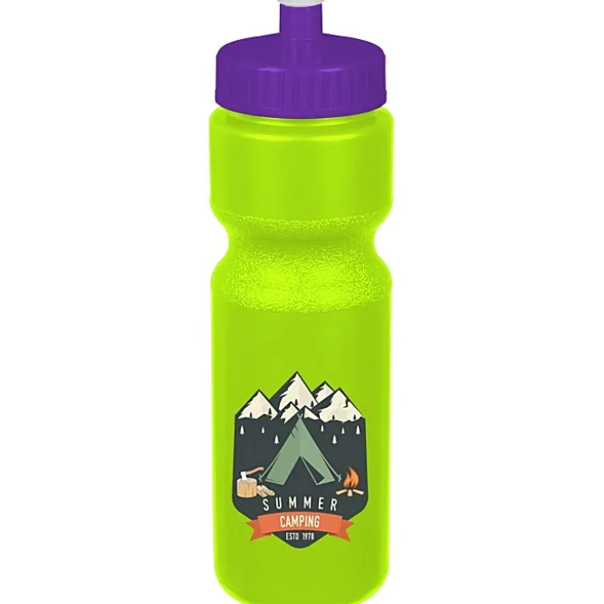 Sport Bottle with Push Pull Lid - 28 oz - Colors - Full Color