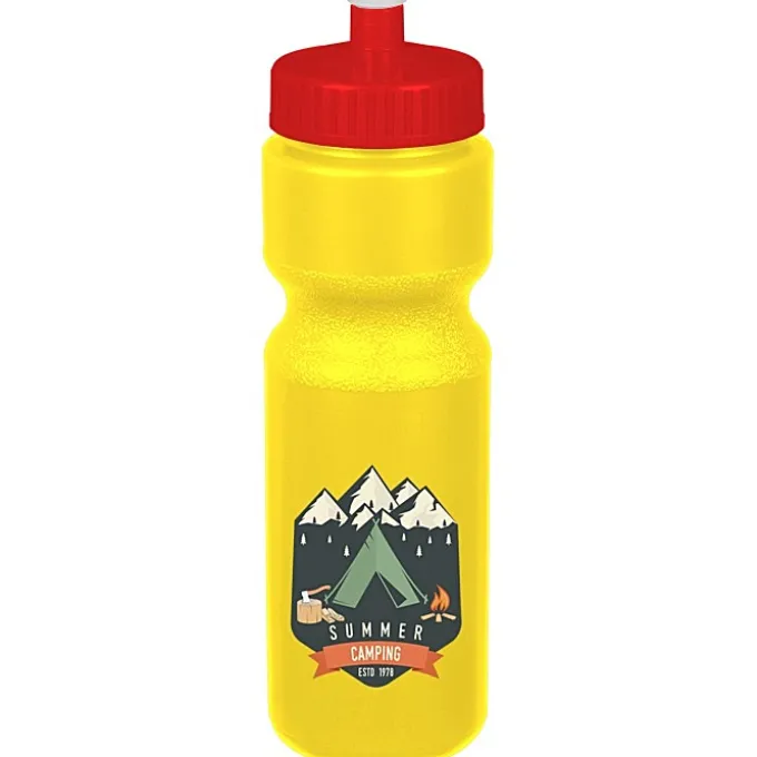 Sport Bottle with Push Pull Lid - 28 oz - Colors - Full Color