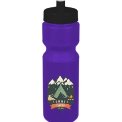 Sport Bottle with Push Pull Lid - 28 oz - Colors - Full Color