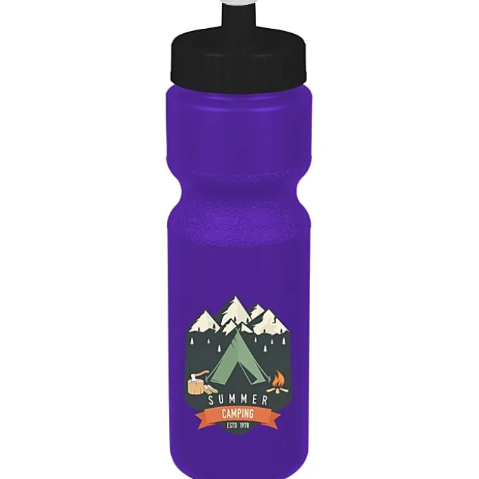 Sport Bottle with Push Pull Lid - 28 oz - Colors - Full Color