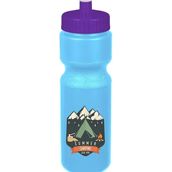 Sport Bottle with Push Pull Lid - 28 oz - Colors - Full Color