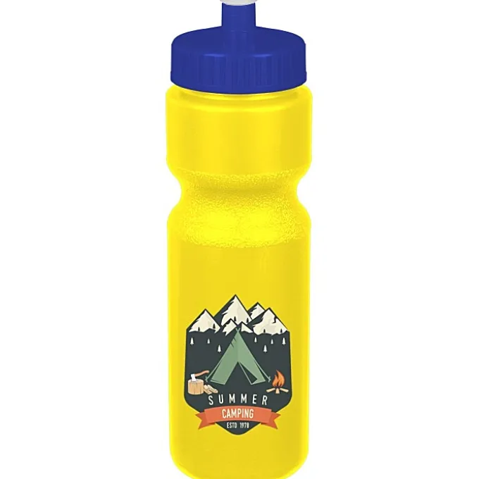 Sport Bottle with Push Pull Lid - 28 oz - Colors - Full Color