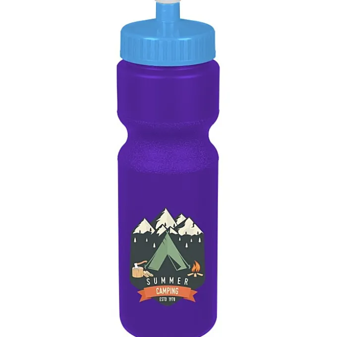 Sport Bottle with Push Pull Lid - 28 oz - Colors - Full Color