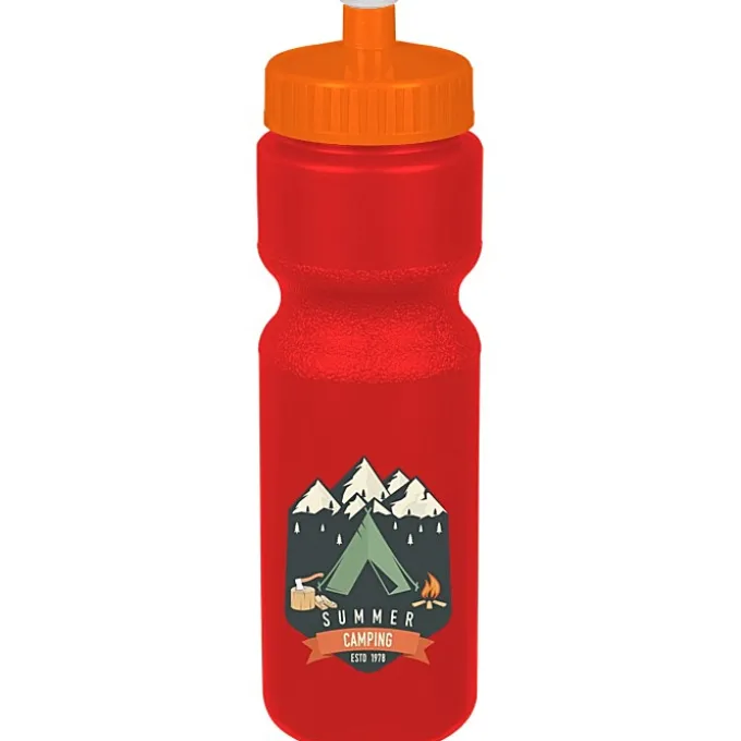 Sport Bottle with Push Pull Lid - 28 oz - Colors - Full Color