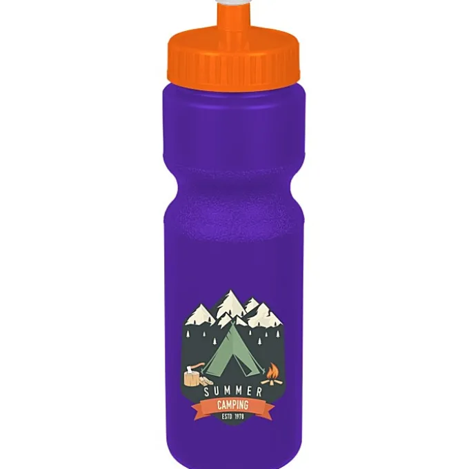 Sport Bottle with Push Pull Lid - 28 oz - Colors - Full Color