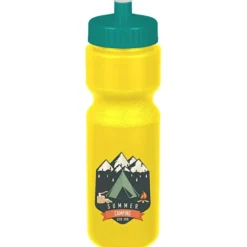 Sport Bottle with Push Pull Lid - 28 oz - Colors - Full Color