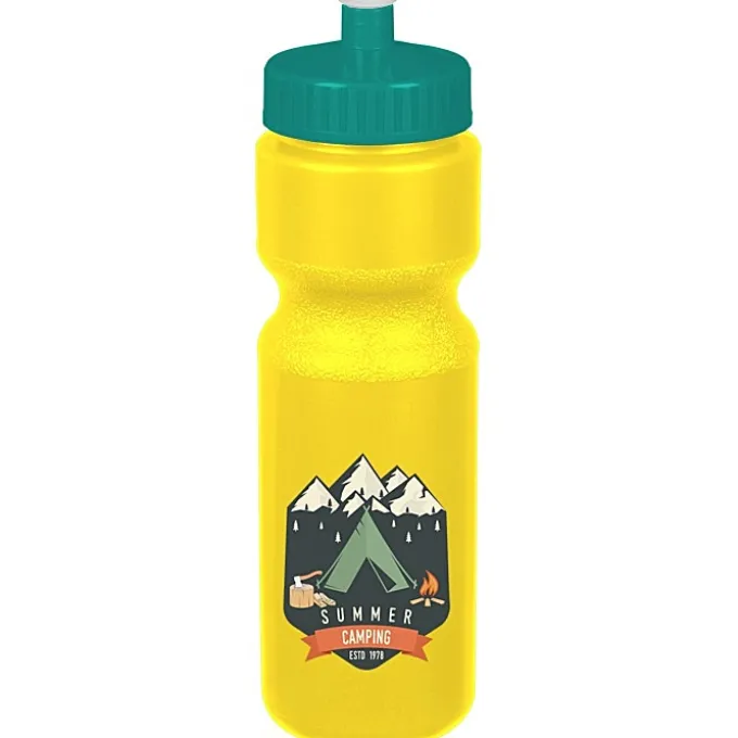 Sport Bottle with Push Pull Lid - 28 oz - Colors - Full Color