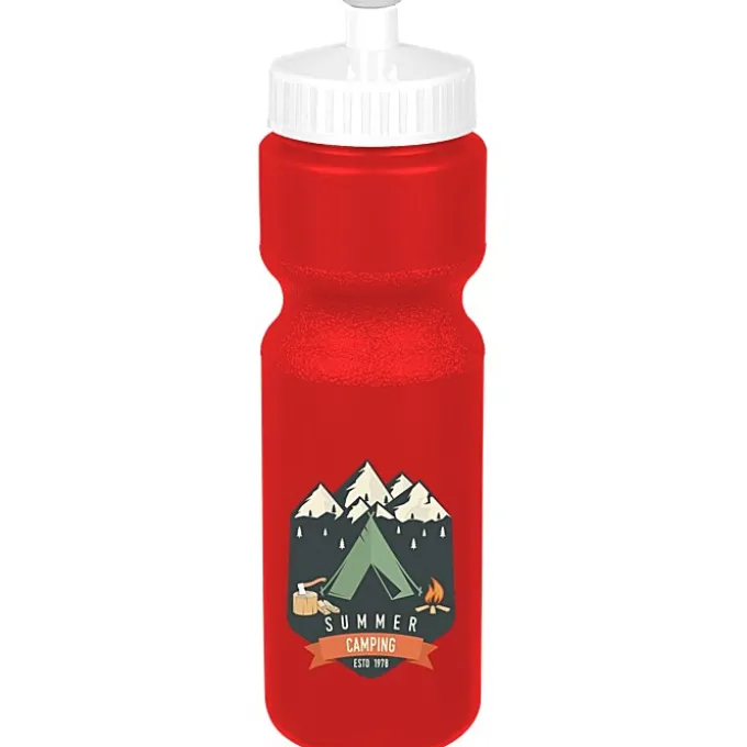 Sport Bottle with Push Pull Lid - 28 oz - Colors - Full Color