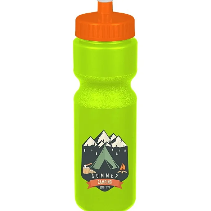Sport Bottle with Push Pull Lid - 28 oz - Colors - Full Color