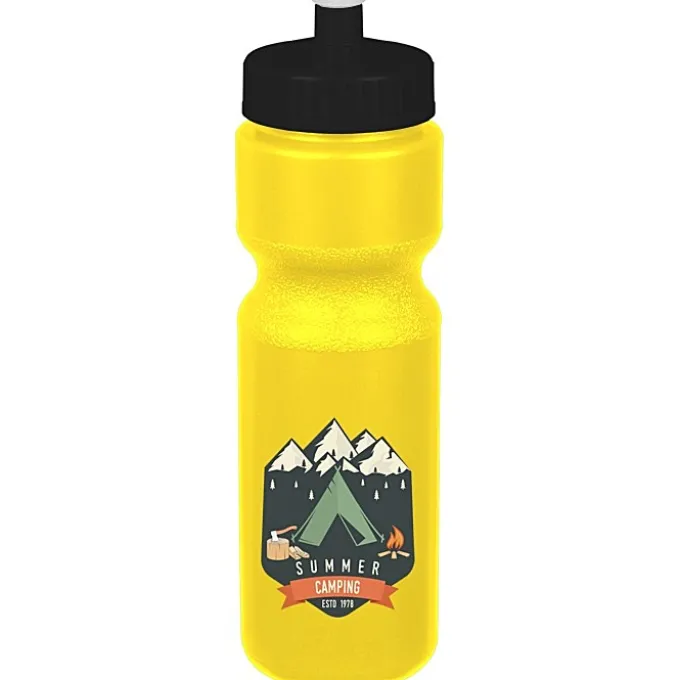 Sport Bottle with Push Pull Lid - 28 oz - Colors - Full Color