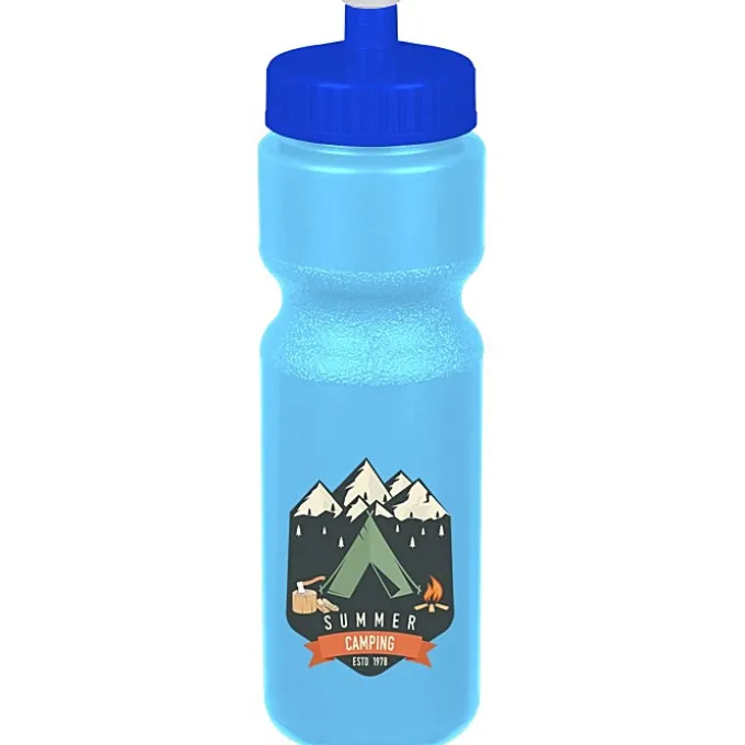 Sport Bottle with Push Pull Lid - 28 oz - Colors - Full Color
